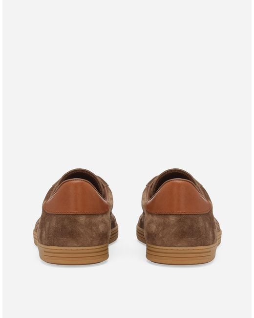 メンズ Dolce & Gabbana Saint Tropez スエード スニーカー Brown
