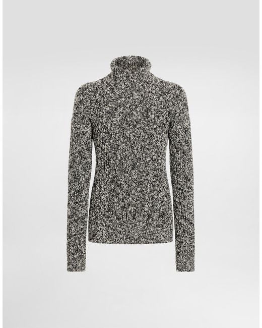 Dolce & Gabbana Wool Blend Turtleneck in Gray für Herren