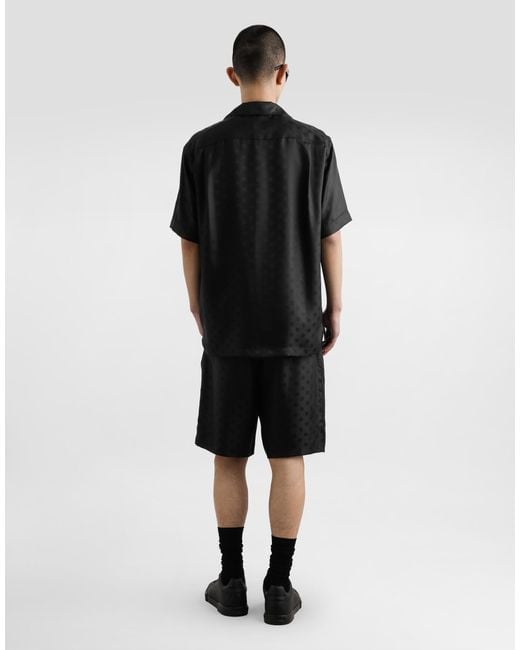 Dolce & Gabbana Black Dg Logo Jacquard Trousers for men