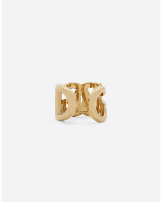 Dolce & Gabbana Metallic Interlocking Logo Ring