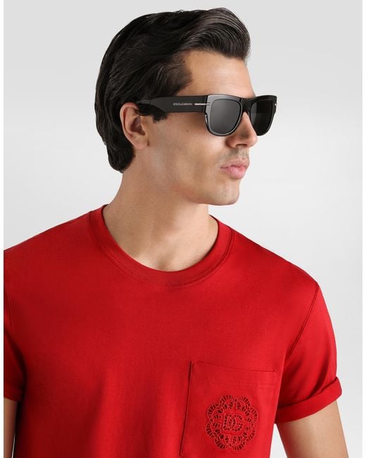 Dolce & Gabbana Red T-Shirt M/Corta Giro for men