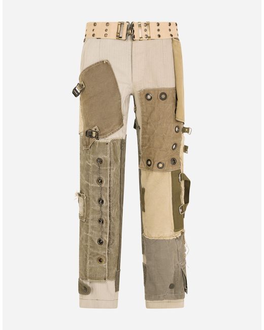 Pantalón cargo con aplicaciones vintage Dolce & Gabbana de hombre de color  Neutro | Lyst