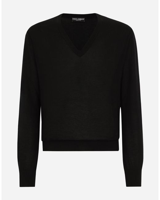 Pull Scollo V Dolce & Gabbana pour homme en coloris Black