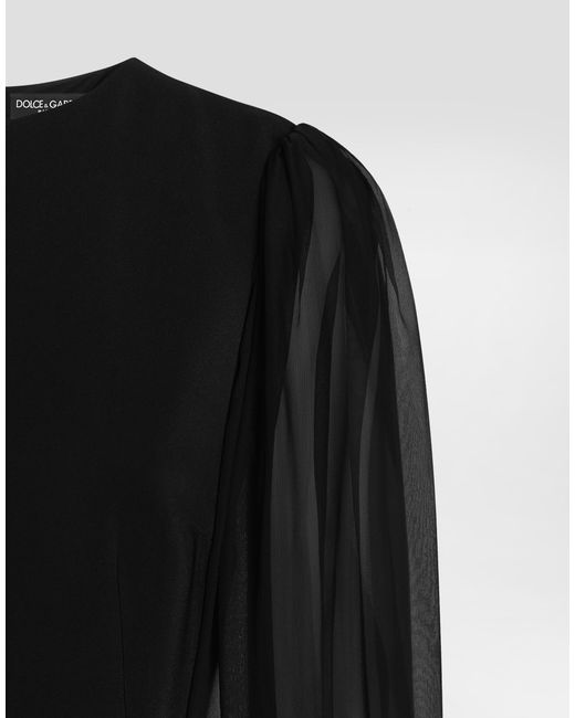 Dolce & Gabbana Black Structured Cady Dress