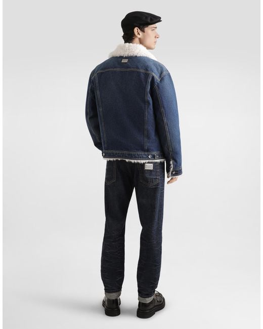 Dolce & Gabbana Blue Loose Cotton Denim Jeans for men