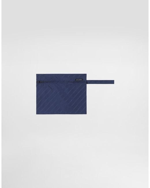 Dolce & Gabbana Blue Jacquard Logo Swim Boxers for men
