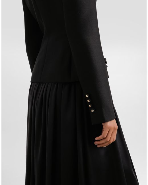 Chaqueta De Botonadura Sencilla De Faya Dolce & Gabbana de color Black