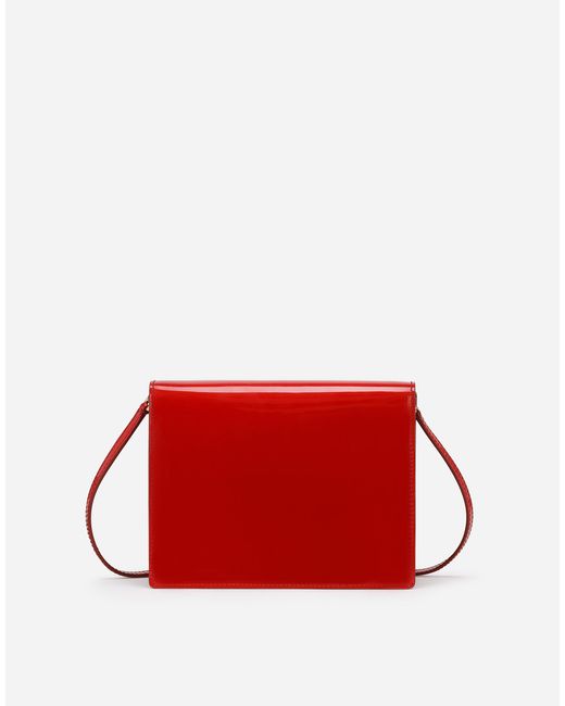 Dolce & Gabbana クロスボディバッグ ロゴ エナメル Red