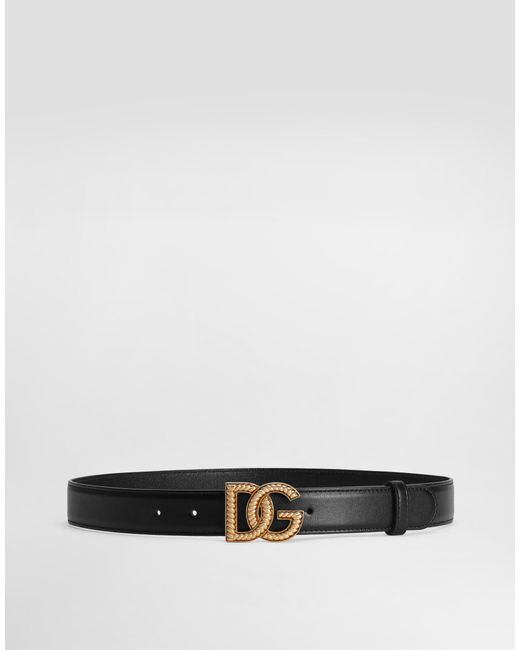 Ceinture À Logo Dg Dolce & Gabbana en coloris White