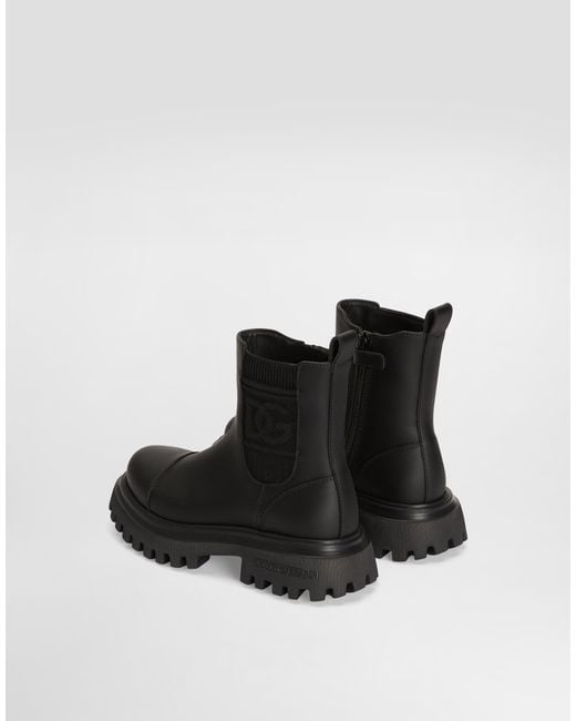 Dolce & Gabbana Black Calfskin Boots for men