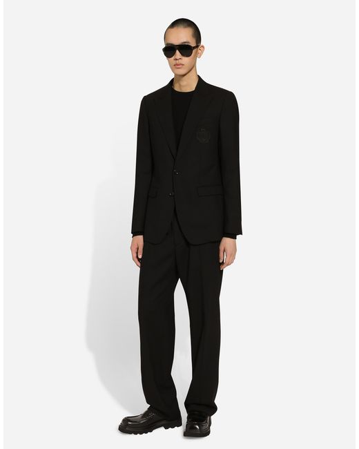 メンズ Dolce & Gabbana Wool Jogging Pants Black