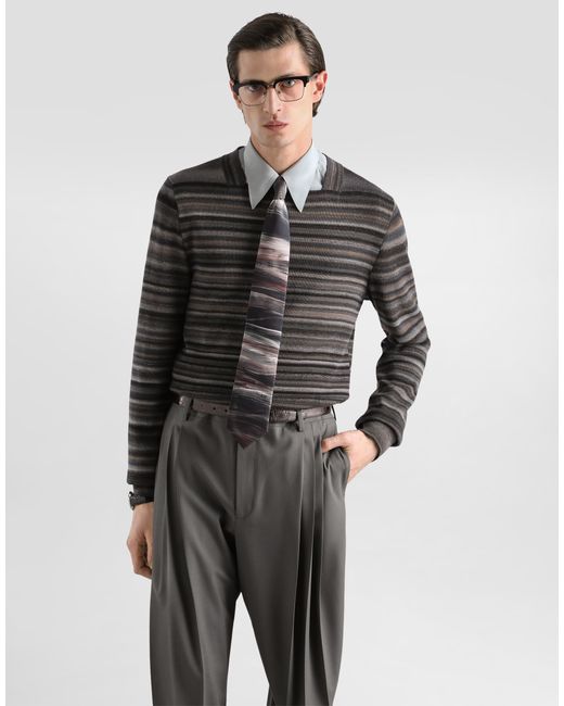 Dolce & Gabbana Black Pull Colloquadro M/L for men