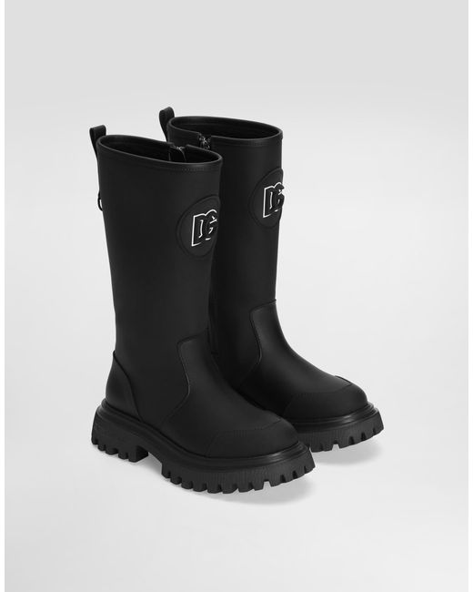 Dolce & Gabbana Black Calfskin Boots