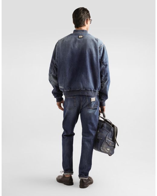 Dolce & Gabbana Blue Denim Trousers for men