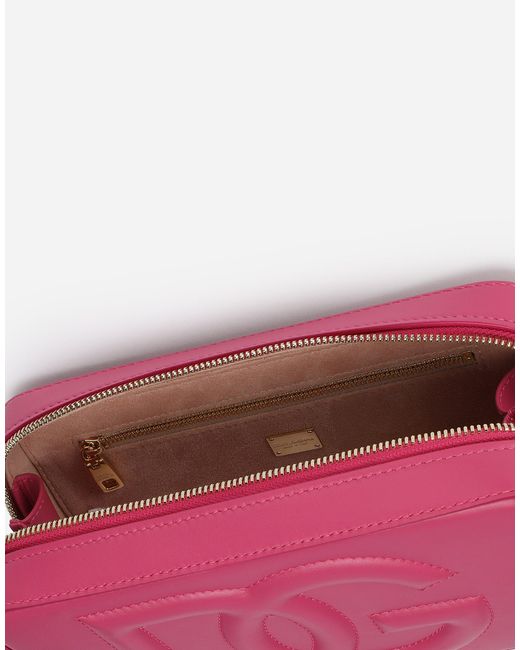 Dolce & Gabbana カメラバッグ ロゴ スモール カーフスキン Pink