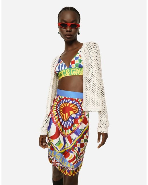 Dolce & Gabbana Natural Short Crochet Jacket