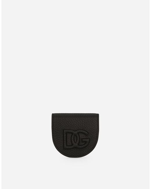 Dolce & Gabbana White Deerskin-Print Calfskin Coin Wallet for men