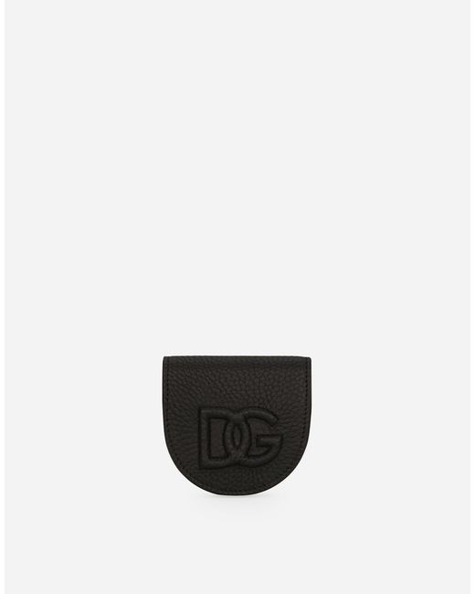 Dolce & Gabbana White Deerskin-Print Calfskin Coin Wallet for men
