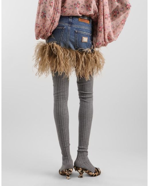 Dolce & Gabbana Blue Denim Skirt