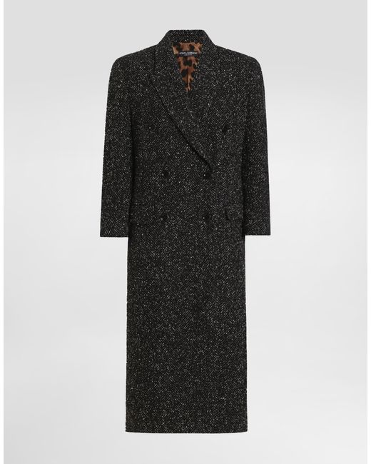 Dolce & Gabbana Black Oversized Double-Breasted Coat