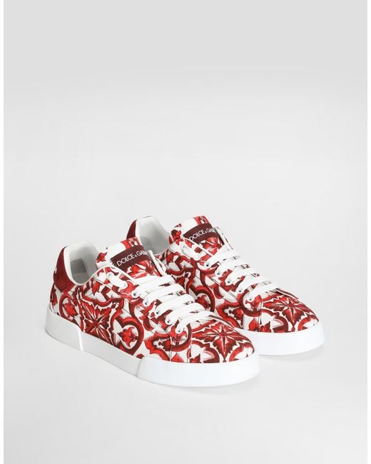 Dolce & Gabbana Red Sneaker Bassa for men
