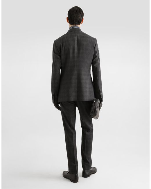 Dolce & Gabbana Gray Knit Cashmere Polo Shirt for men