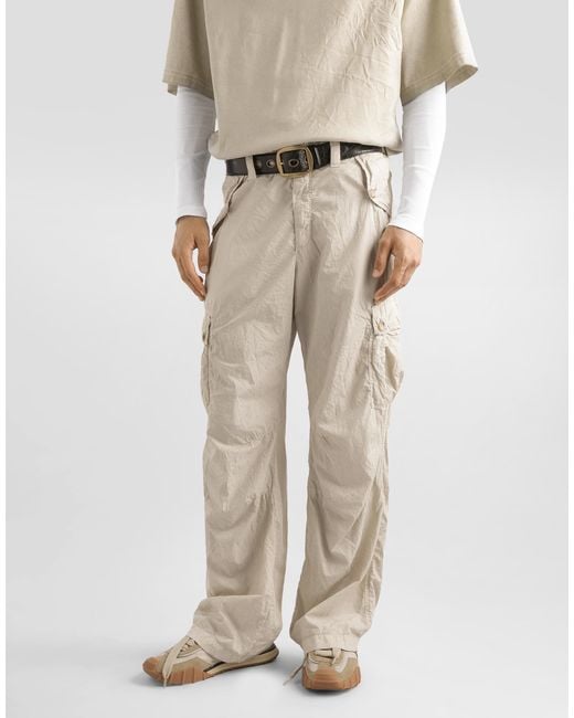 Dolce & Gabbana Natural Poplin Trousers for men