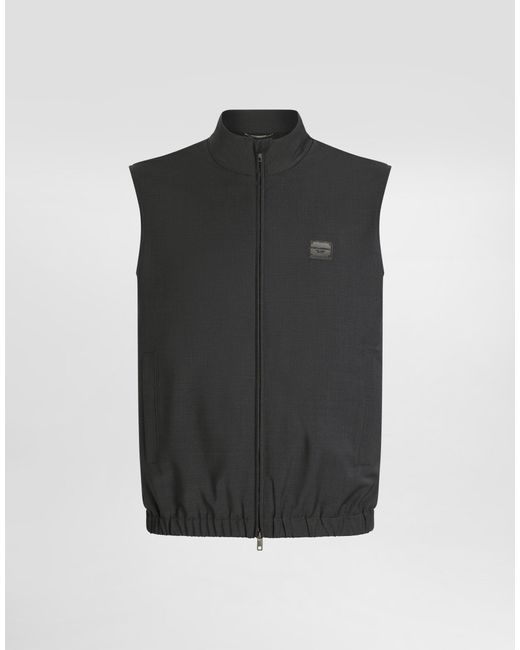Dolce & Gabbana Black Woolen Vest With Tag for men