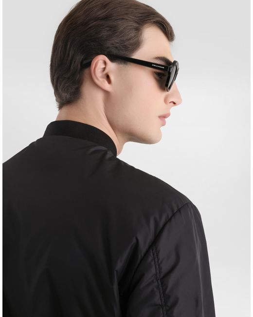 Jacket With Patch Dolce & Gabbana de hombre de color Black