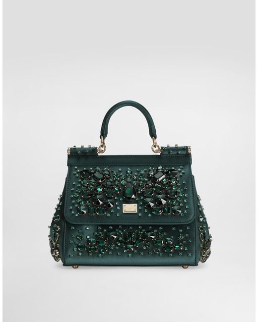 Dolce & Gabbana Green Medium Sicily Handbag