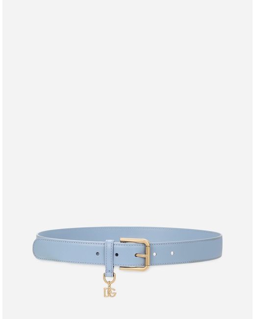 Dolce & Gabbana Blue Pendant-Detailing Belt