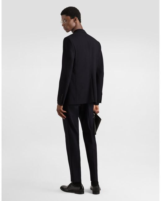 Dolce & Gabbana Black Crêpe De Chine Martini Shirt for men