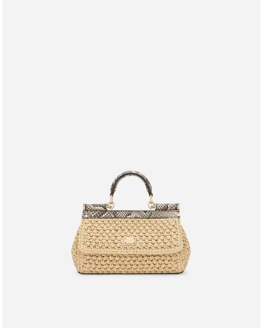 Dolce & Gabbana Natural Small Sicily Handbag