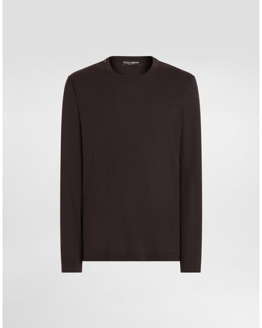 Dolce & Gabbana Black Cotton T-Shirt for men