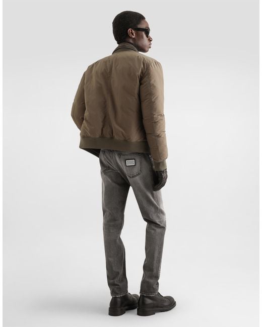 Dolce & Gabbana Gray Denim Trousers for men