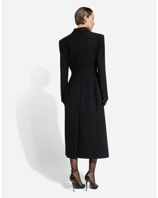 Dolce & Gabbana Black Wool Coat