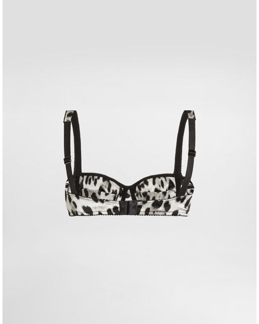 【DOLCE&GABBANA】レオパードプリントサテンバルコネットブラ Dolce & Gabbana レオパードプリント サテン バルコネットブラ
