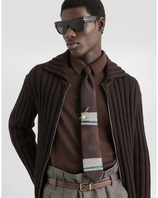 Dolce & Gabbana Black Wool Cardigan for men