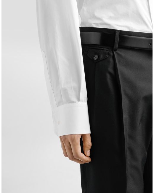 Dolce & Gabbana Black Deconstructed Single-Breasted Silk Suit for men