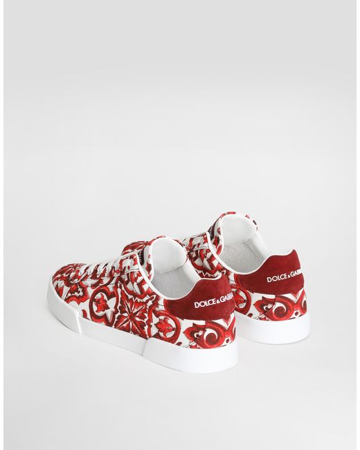 Dolce & Gabbana Red Sneaker Bassa for men