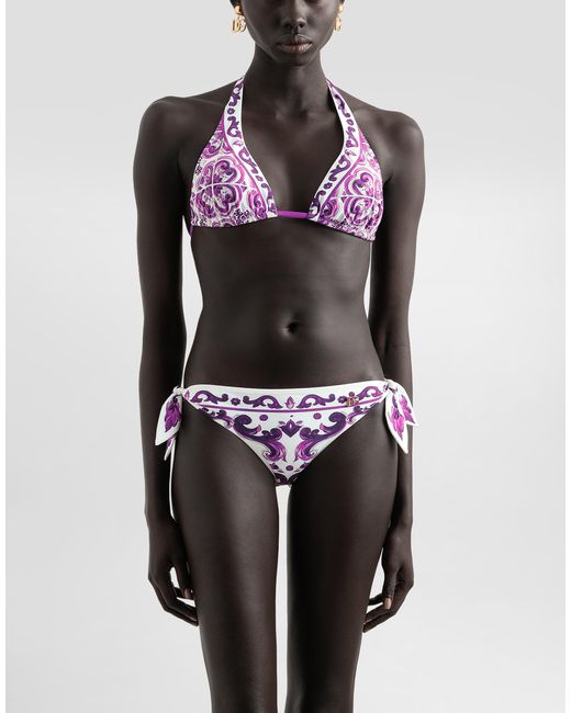 Dolce & Gabbana White Triang Imb+Slip Fioc�