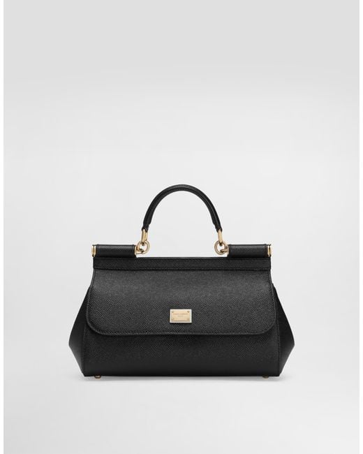 Dolce & Gabbana Black Medium Sicily Handbag