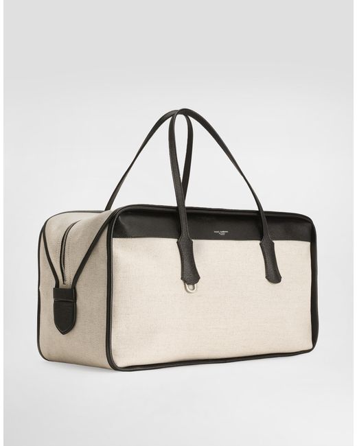 メンズ Dolce & Gabbana Salt&Pepper Calfskin Atene Handbag Natural