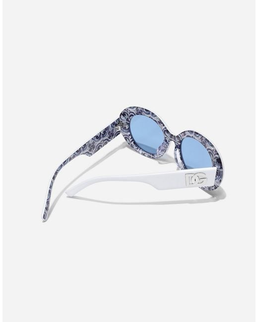 Dolce & Gabbana White Dg Logo Sunglasses