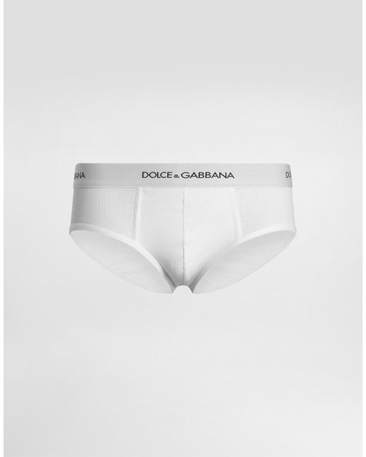 Dolce & Gabbana White Sicily Rib Brando Brief for men