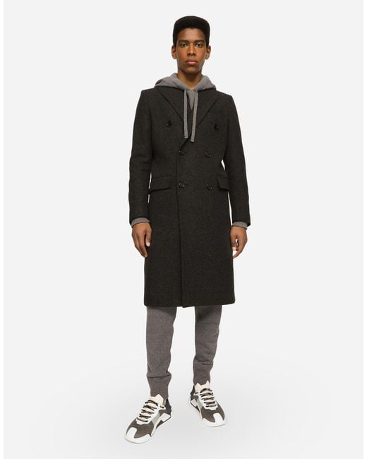メンズ Dolce & Gabbana フード付きセーター ウール＆カシミア Gray