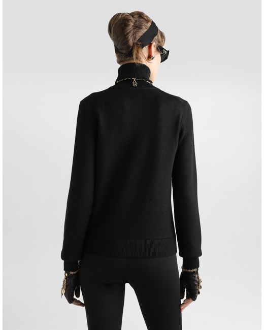 Dolce & Gabbana Wool Turtleneck Pullover Black