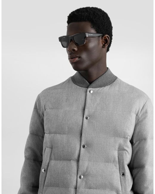 Dolce & Gabbana Wattierte Steppjacke in Gray für Herren
