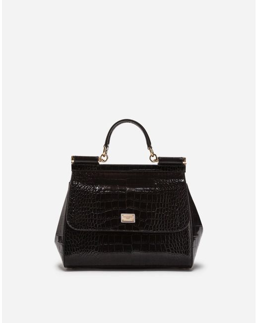 Lot 321 - Dolce & Gabbana Black Large Sicily Bag