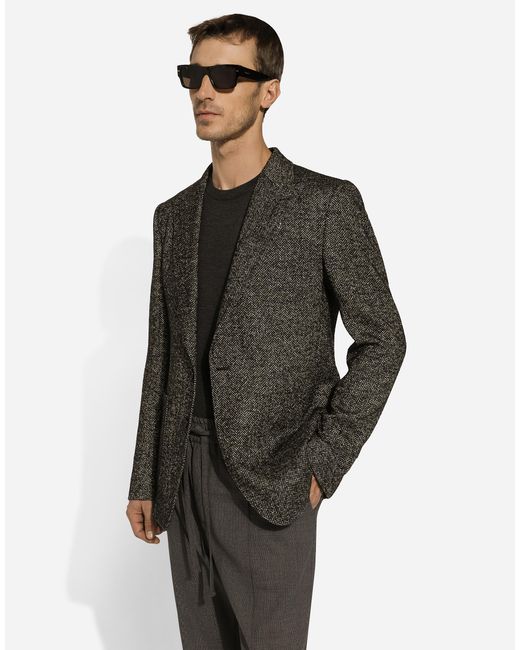 メンズ Dolce & Gabbana Single-Breasted Wool Portofino-Fit Jacket Black